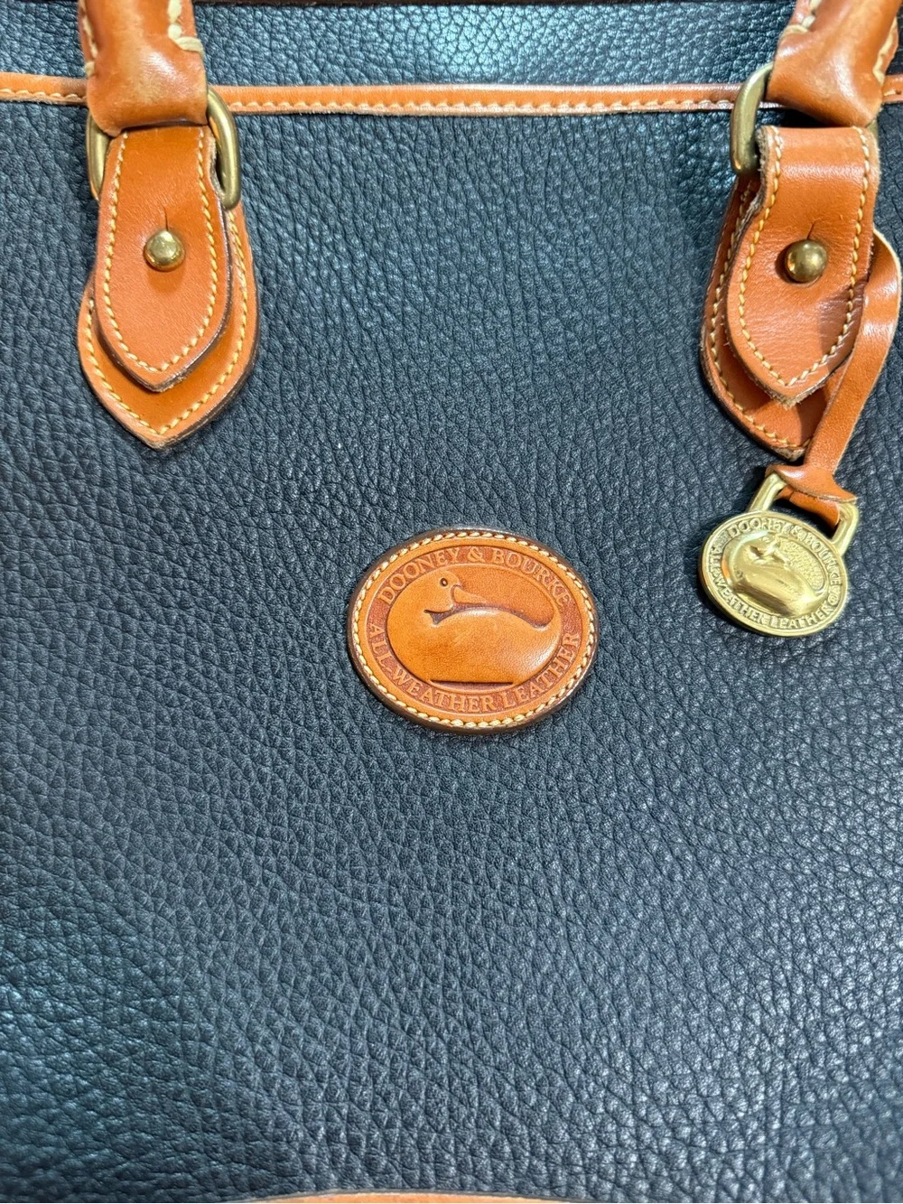 Vintage 80s Dooney and Bourke All Weather Leather Satchel- A1218605 -Style R28